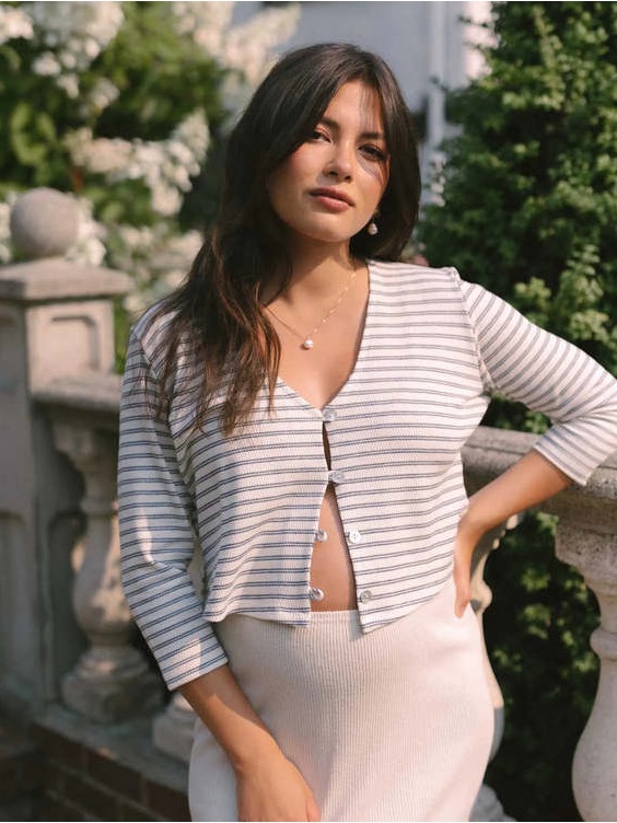 Harly Jae James Blouse In Marine Lines From Canadian Slow Fashion Brand